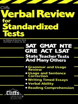 cover image of CliffsTestPrep Verbal Review for Standardized Tests